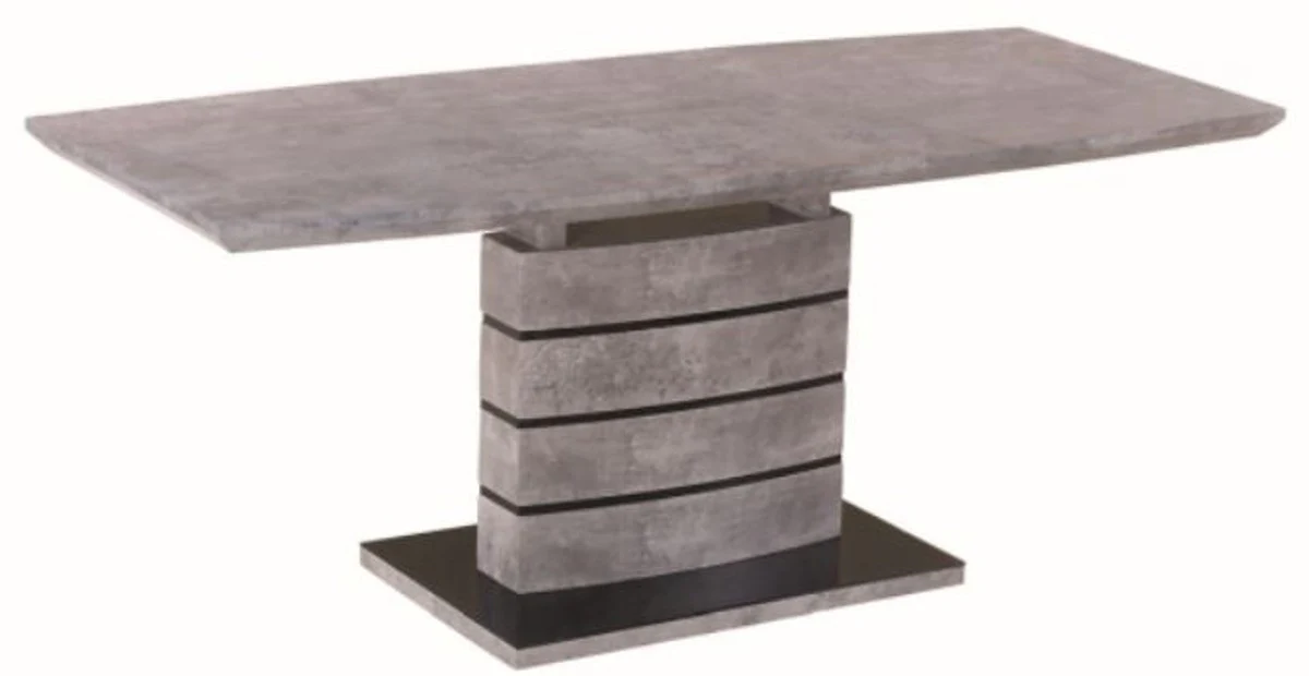 Luxury dining table gray / black 140-180 x 80 x H. 76 cm - extendable dining room table in concrete look