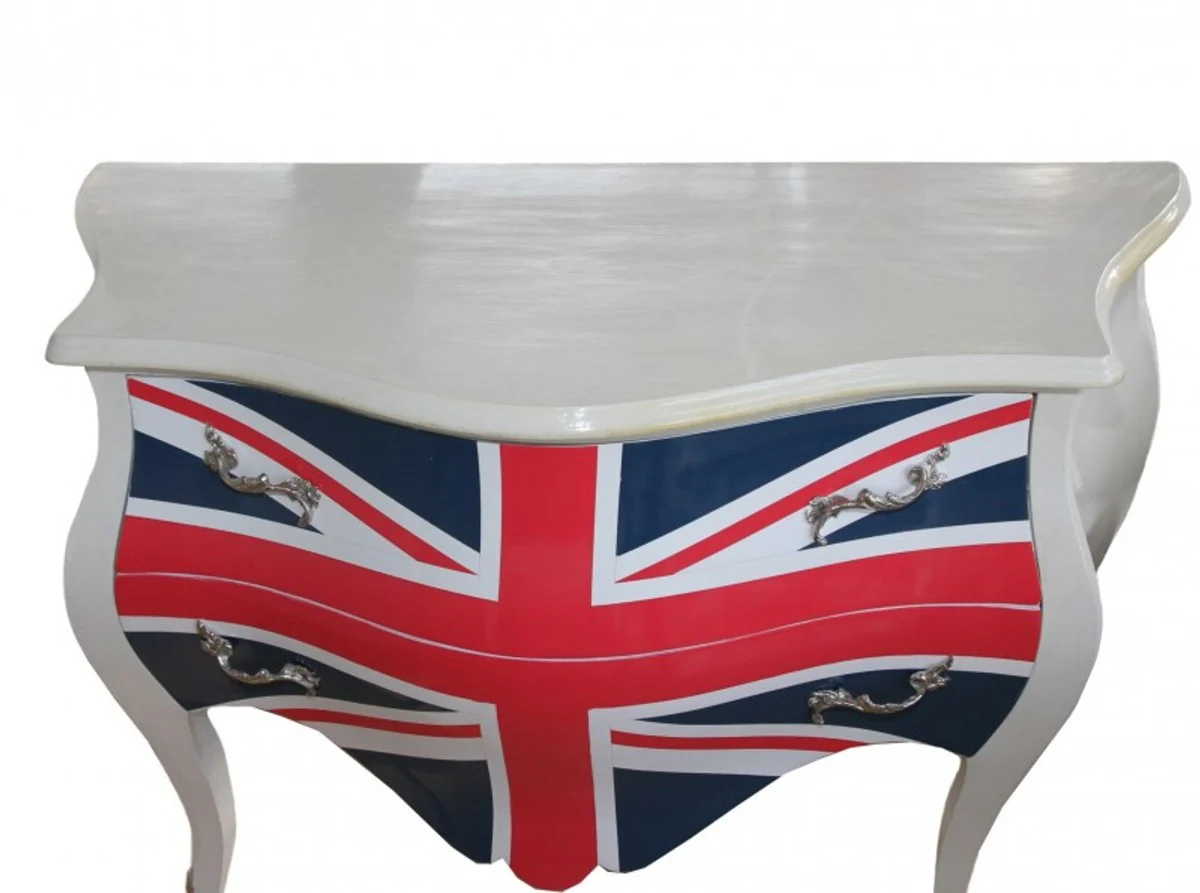 Barock Kommode Union Jack Antik Stil 100cm
