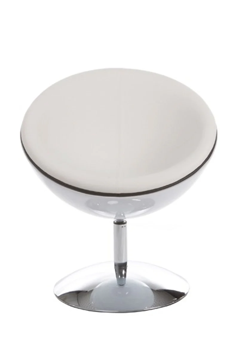 Designer swivel chair, white/high gloss white lounge chair - modern chair