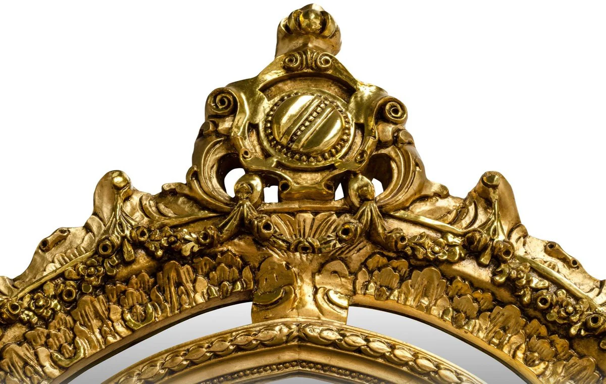 Luxury Baroque Dining Table Gray / Silver / Gold 165 cm - Baroque Furniture