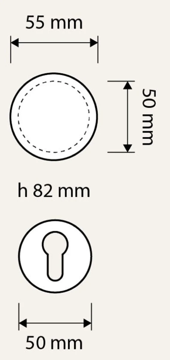 Baroque Türknouf Set with Swarovski Crystal Glass Ø 5.5 cm - Made in Italy
