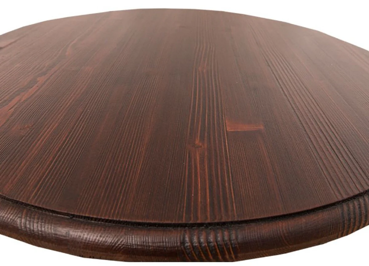 Country house style bar table black / dark brown Ø 78 x H. 110 cm - Round bar table in country house style