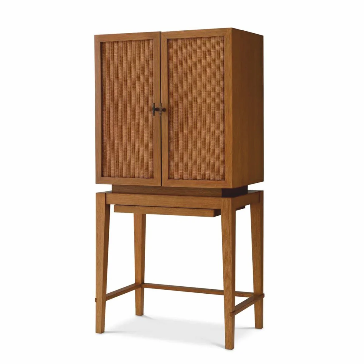 Luxury bar cabinet - wine cabinet with 2 doors brown / bronze H. 167.5 cm - bar furniture