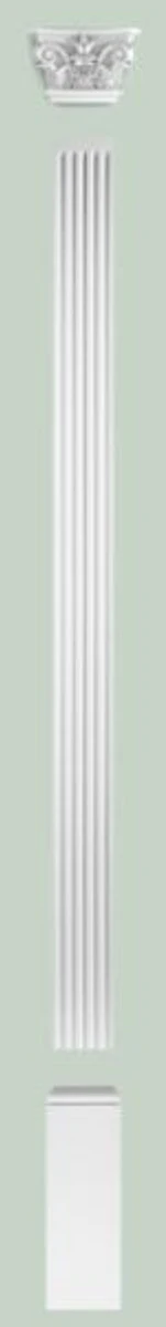 Baroque decorative element column headboard white 22.8 x 6.2 x H. 14.9 cm - wall decoration in the baroque style