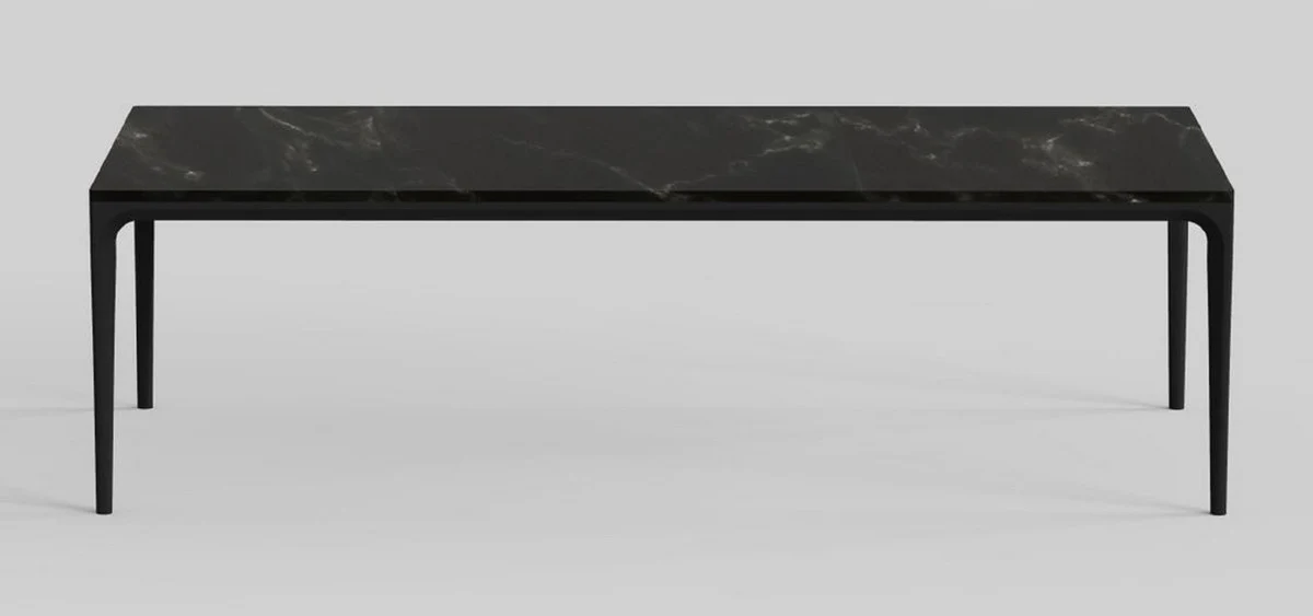 Luxury dining table with artificial marble table top black 240 cm