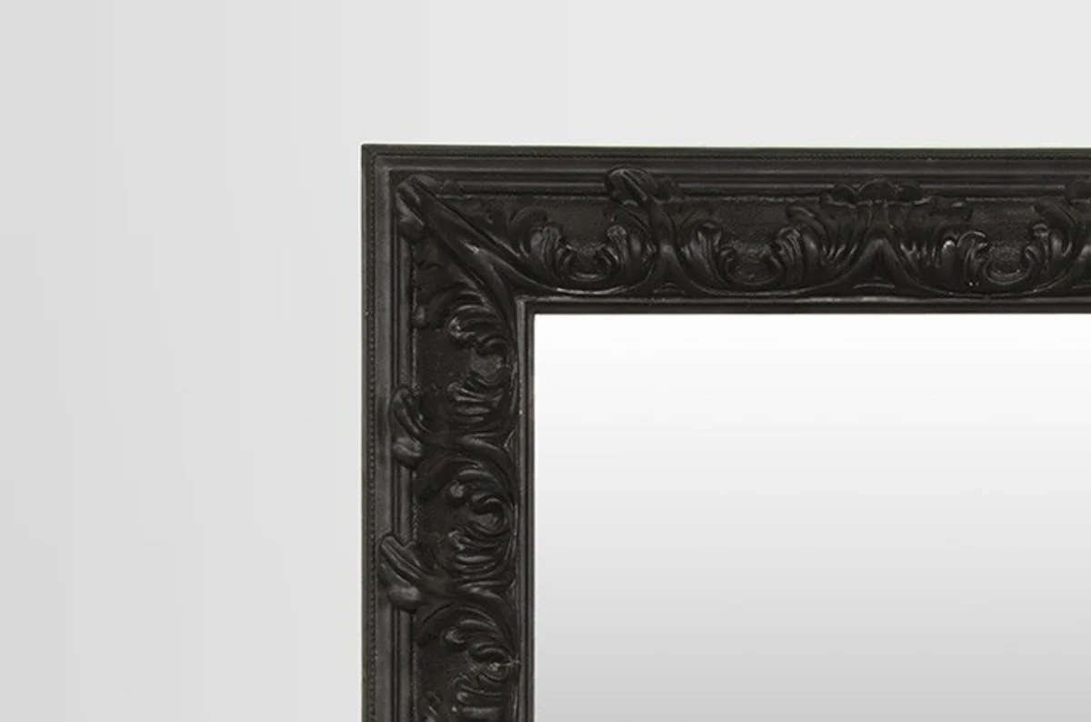 Pompous baroque mirror rectangular black 157 x 124 cm