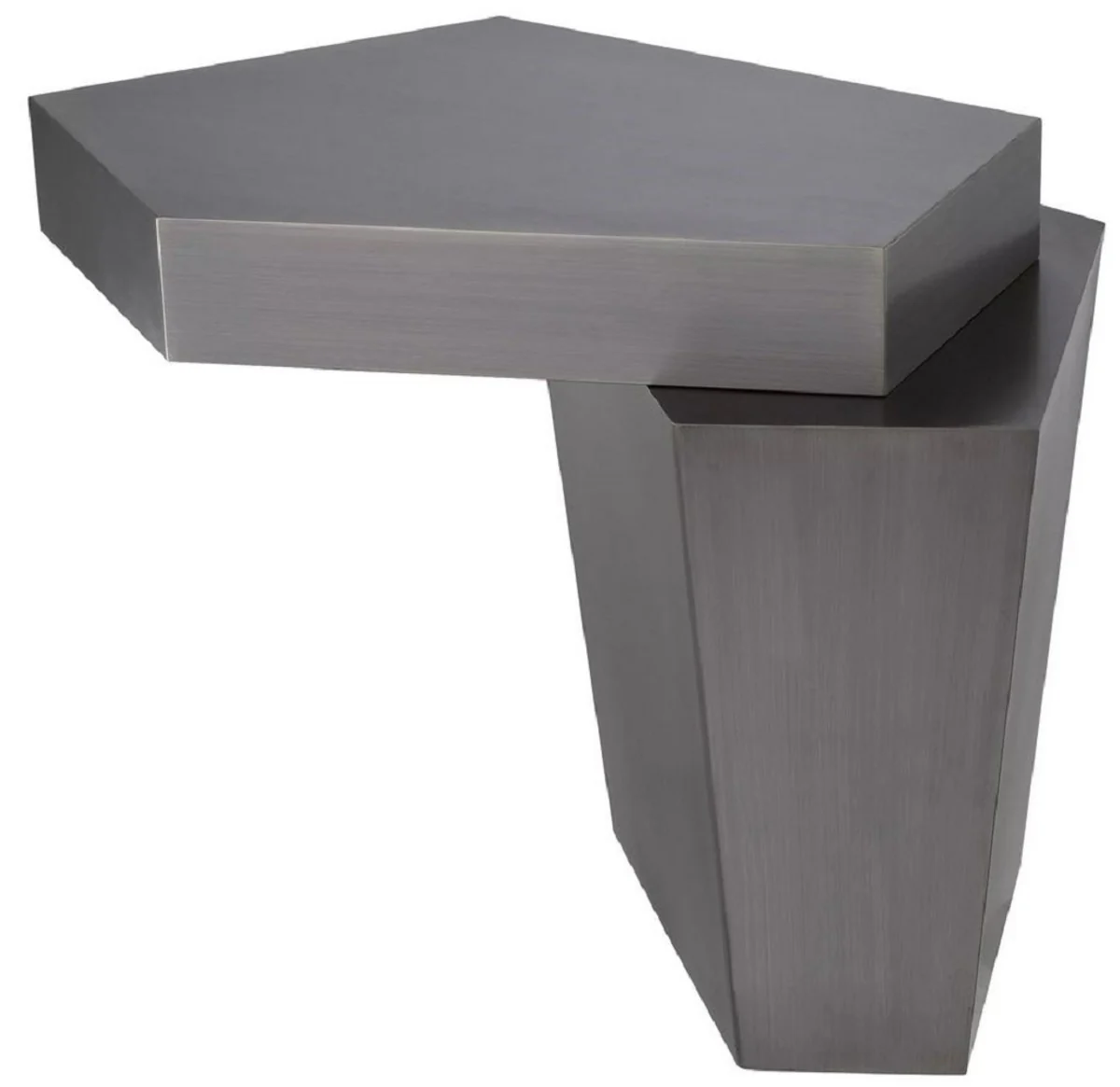 Designer coffee table gray 72 x 50 x H. 60 cm - living room table with brushed surface - living room furniture - luxury quality
