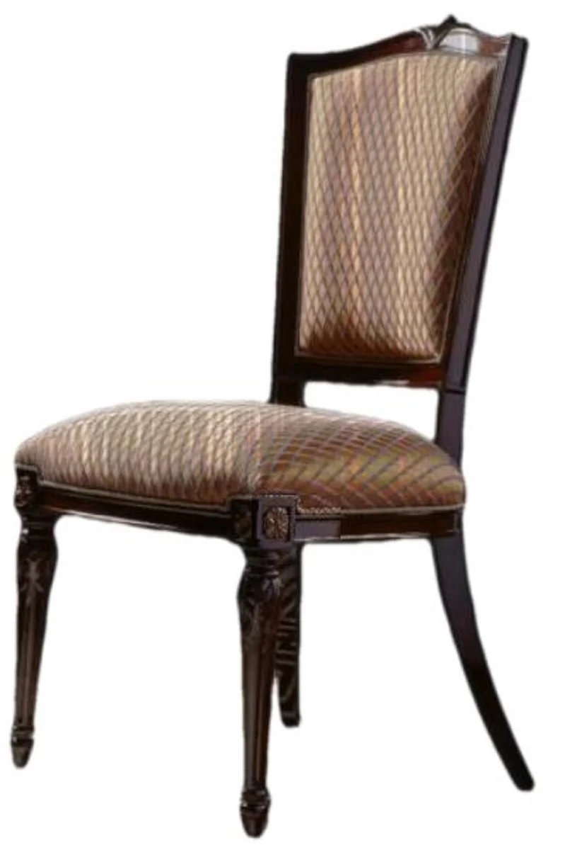 Luxury Baroque Dining Room Chair Set of 8 Orange / Dark Brown - Magnificent Dining Room Chairs in Baroque Style - Baroque Dining Room Furniture - Luxury Dining Room Furniture in Baroque Style