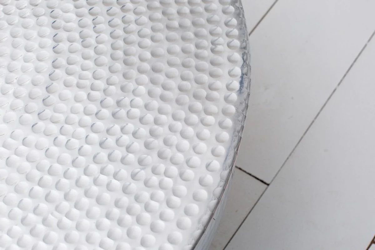 Coffee table silver 68 cm aluminum - living room salon table - unique