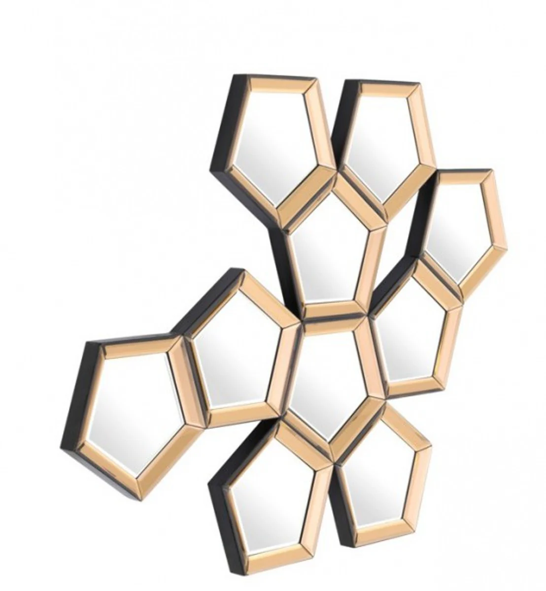 Luxus Designer Wandspiegel Gold B 101 x H 87 cm - Luxury Hotel Collection