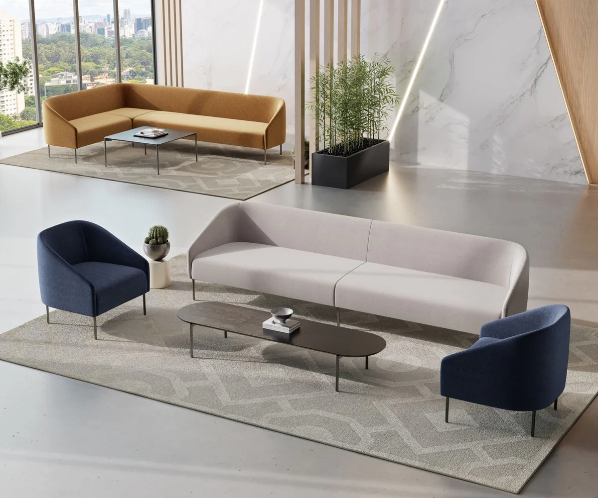 Luxury Living Room & Hotel Sofa Gray / Black 230 cm - Luxury Furniture