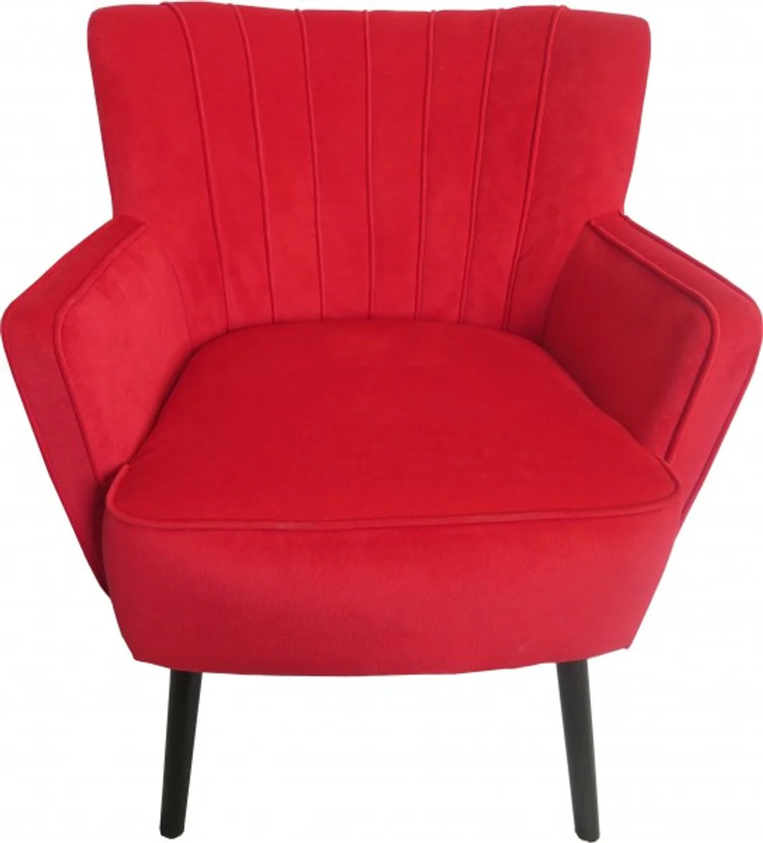 Retro salon armchair red / black - cocktail chair 60s chair