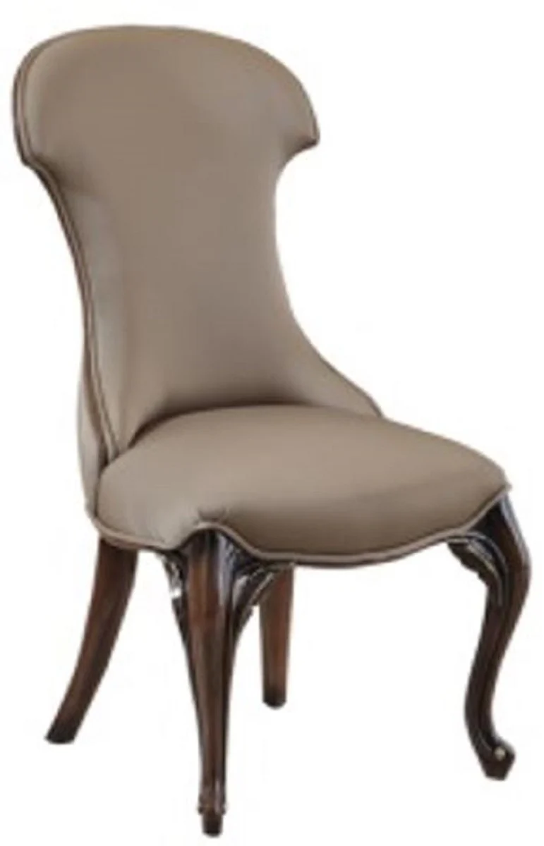 Luxury Baroque Dining Room Chair Set of 8 Gray / Dark Brown - Magnificent Dining Room Chairs in Baroque Style - Baroque Dining Room Furniture - Luxury Dining Room Furniture in Baroque Style - Noble & Magnificent