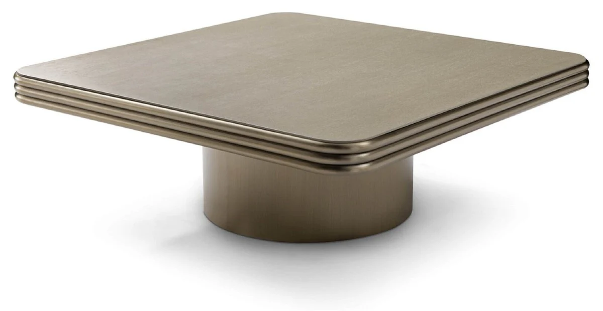 Luxury coffee table bronze 120 x 120 x H. 42.5 cm - Square living room table - Living room furniture - Solid wood furniture - Luxury furniture - Luxury furnishings