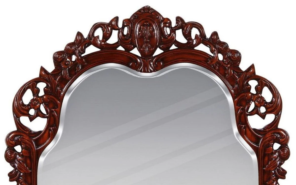 Luxury baroque mirror brown - magnificent wall mirror in baroque style - antique style wardrobe mirror - living room mirror - baroque decorative accessories - noble & magnificent