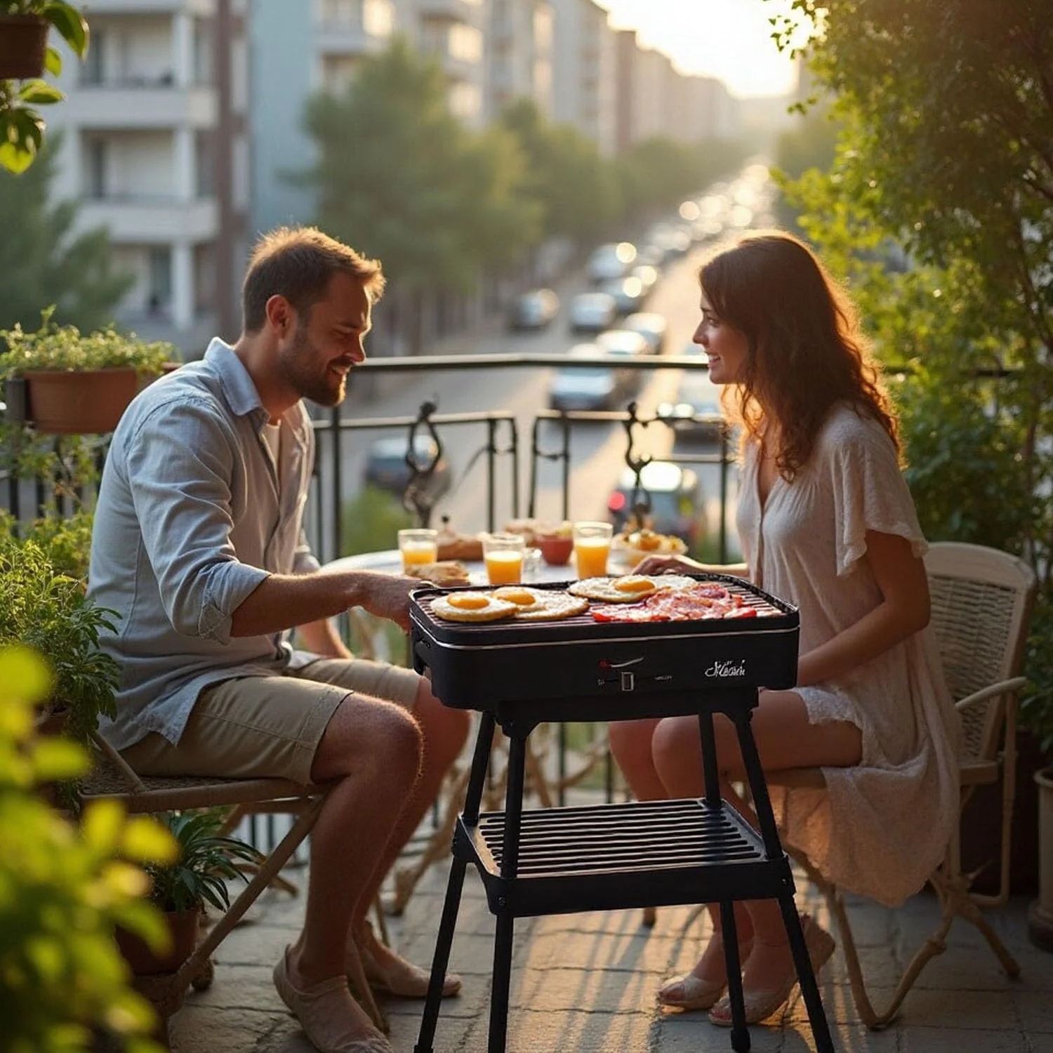 Artestia 1800W Electric Outdoor Grills with Lid Indoor Smokeless Grill for Balcony with Temperature Control Portable Removable Stand Grill for Cooking, BBQ Party, Family