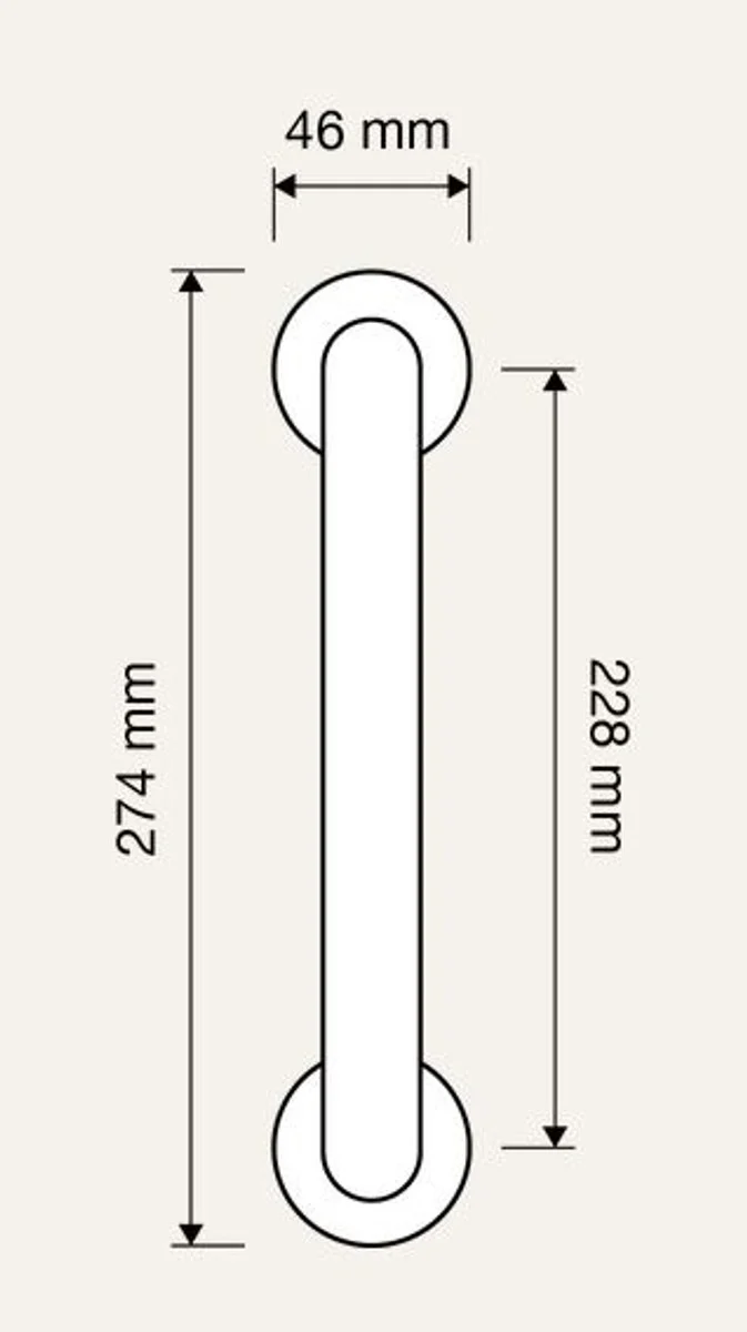 Baroque door handle set brass patinated 4.6 x H. 27.4 cm - Baroque style door handle set with fine porcelain