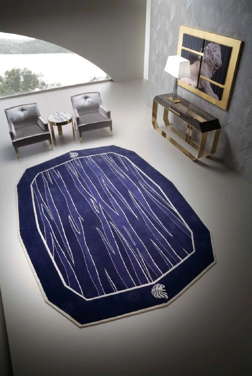 Luxury Wool Rug Purple / Black / White - Various Sizes - Hand Tufted Wool Rug - Living Room Rug - Bedroom Rug - Luxury Collection