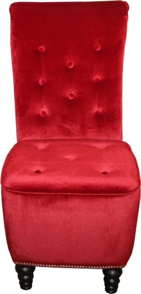Designer Chesterfield Dining Chair Bordeaux Red / Brown Baroque
