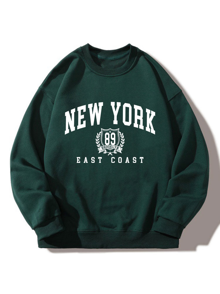 New York East Coast Print Relaxed Sweatshirt