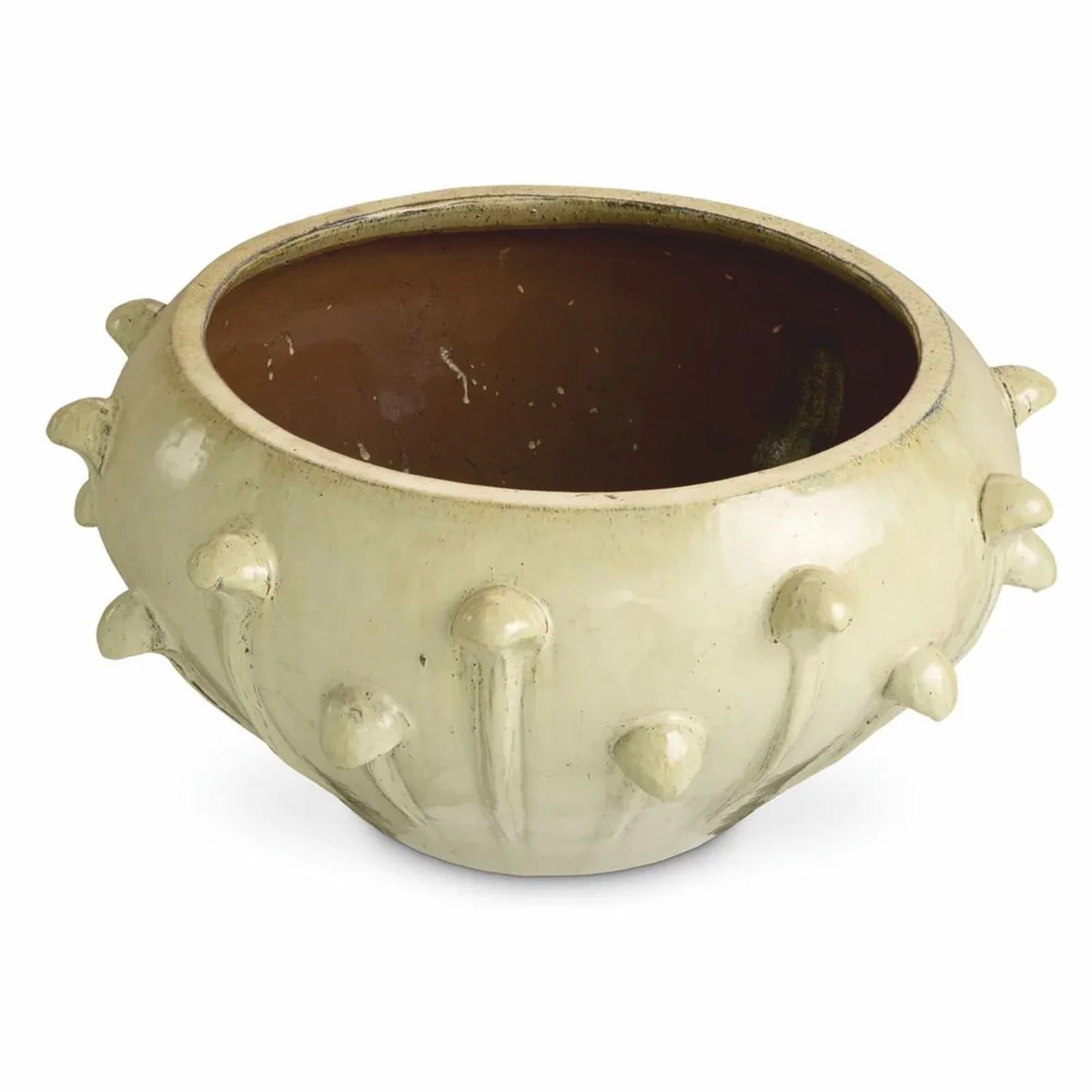 Luxury Baroque Ceramic Flower Pot Antique Sand Color Ø 89 x H. 45 cm
