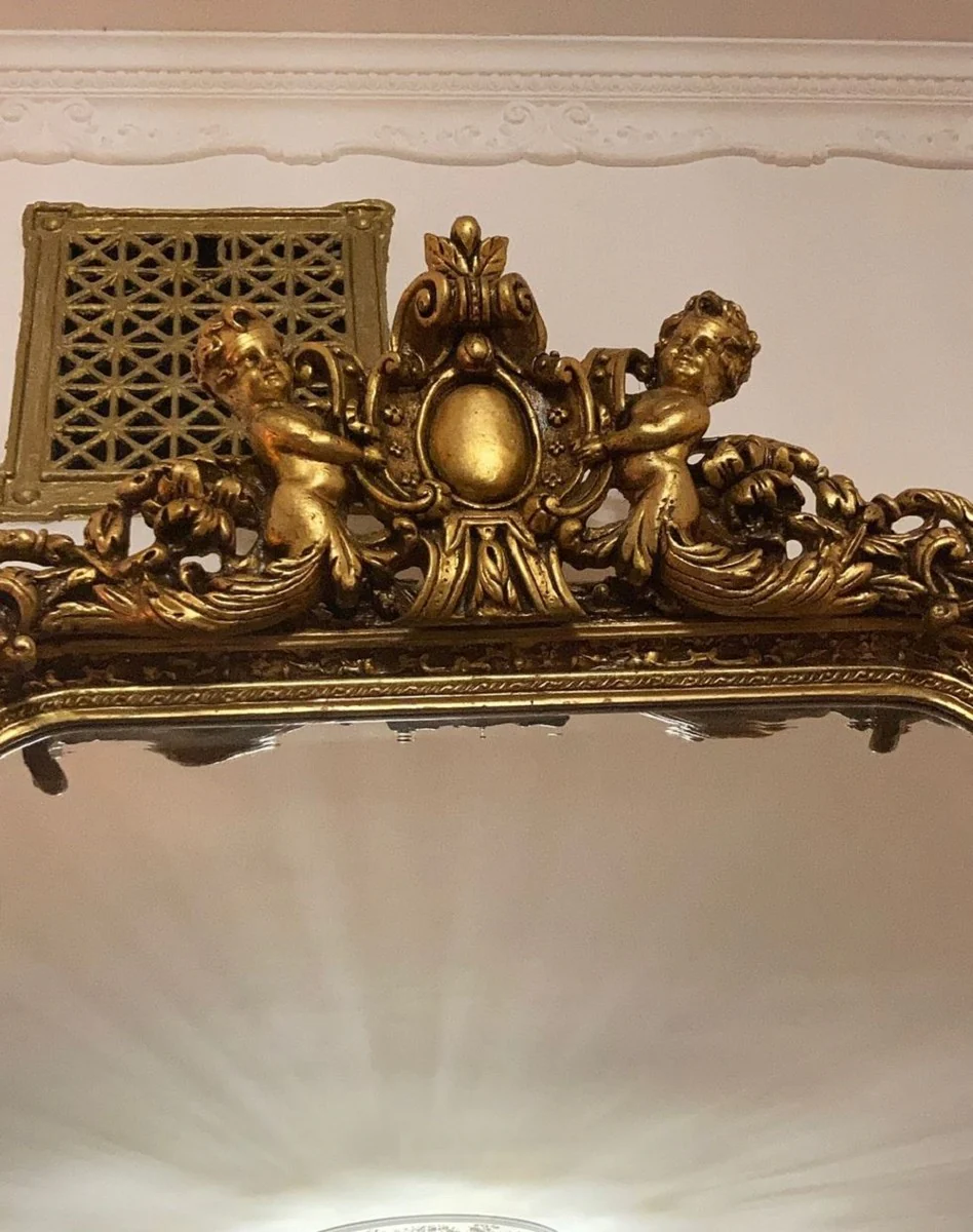 Baroque mirror gold - Baroque style mirror with decorations - Rectangular baroque style wall mirror - Baroque wardrobe mirror - Baroque furniture - Baroque style furniture - Noble & magnificent