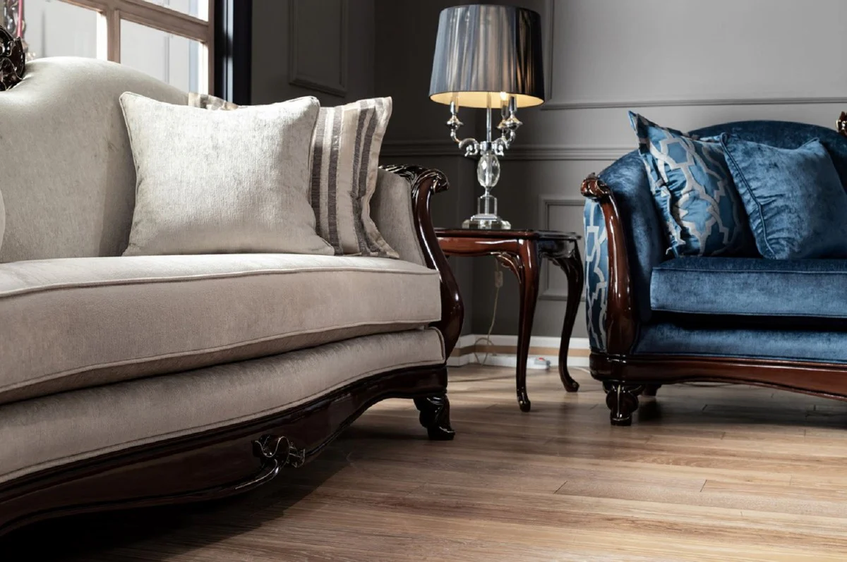 Luxury baroque side table dark brown - handmade table in baroque style - baroque living room furniture - noble and magnificent