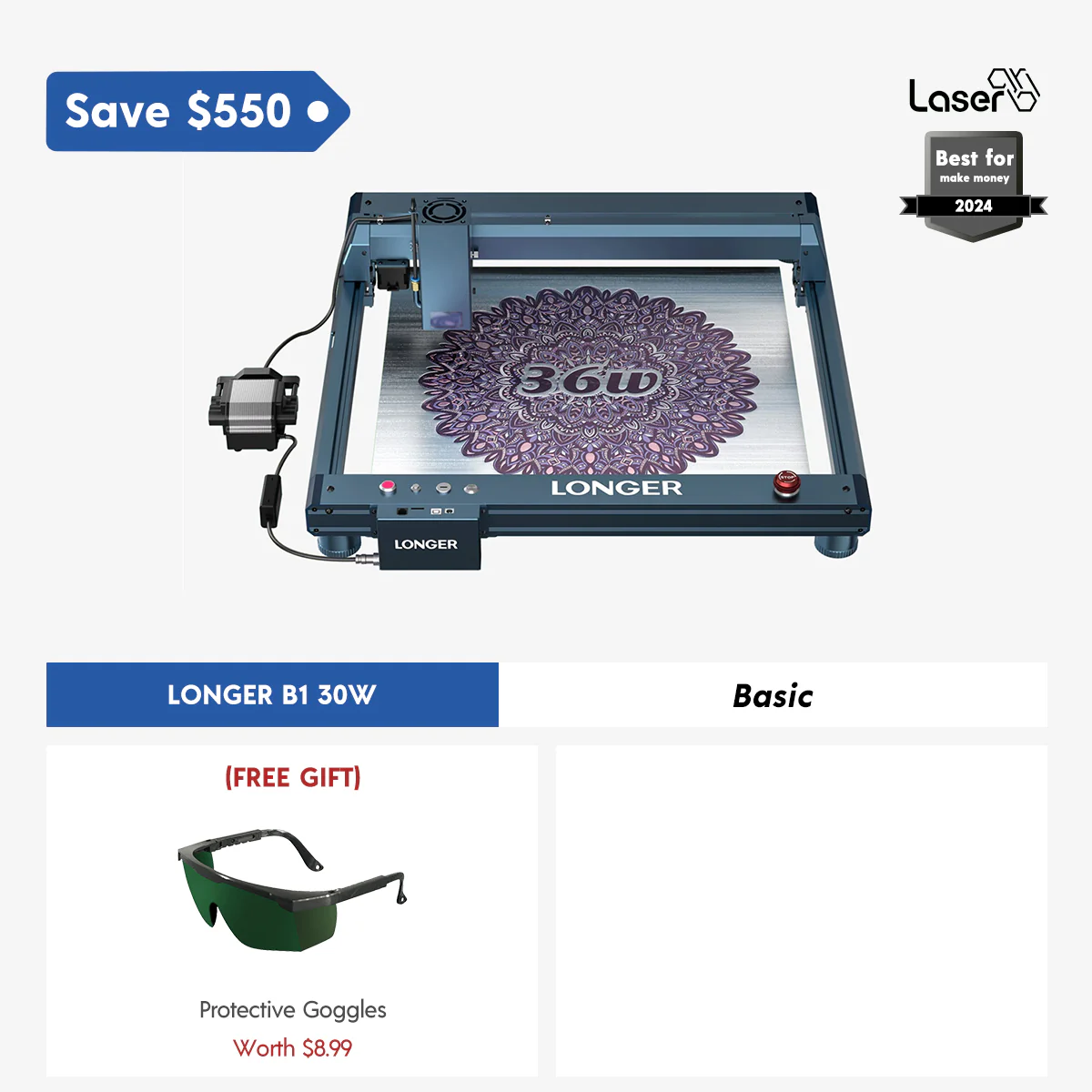 Longer B1 30W/40W laser engraving machine