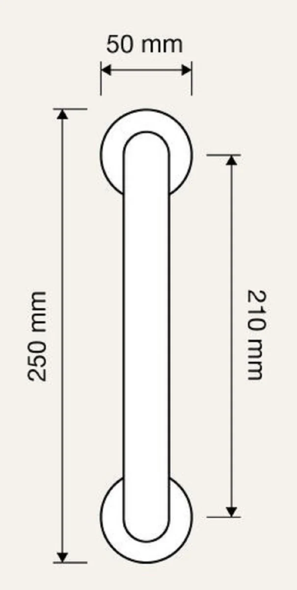 Luxury brass door handle set with Swarovski crystal glass gold 5 x 25 cm - luxury collection