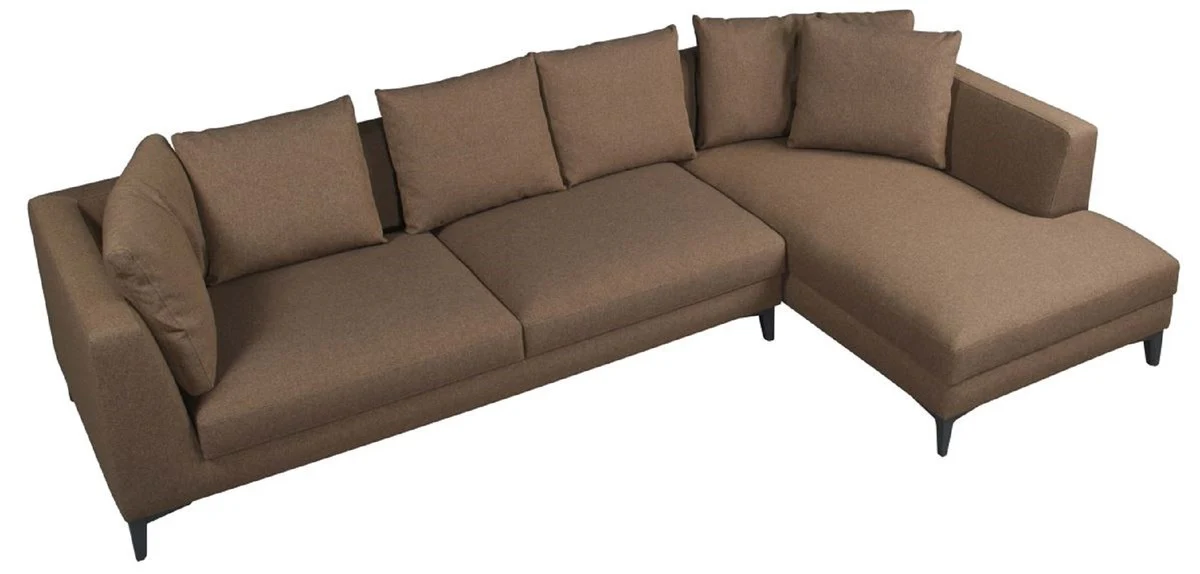 Luxury corner sofa brown / black 313 x 178 x H. 73 cm - Living room sofa - Living room furniture - Luxury furniture - Luxury living room furnishings