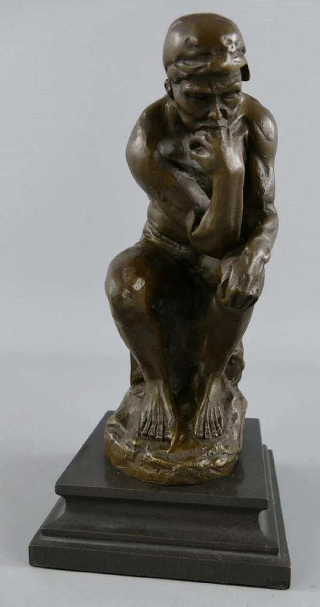 Art Deco Bronze Decorative Figure The Thinker Bronze / Black H. 26 cm