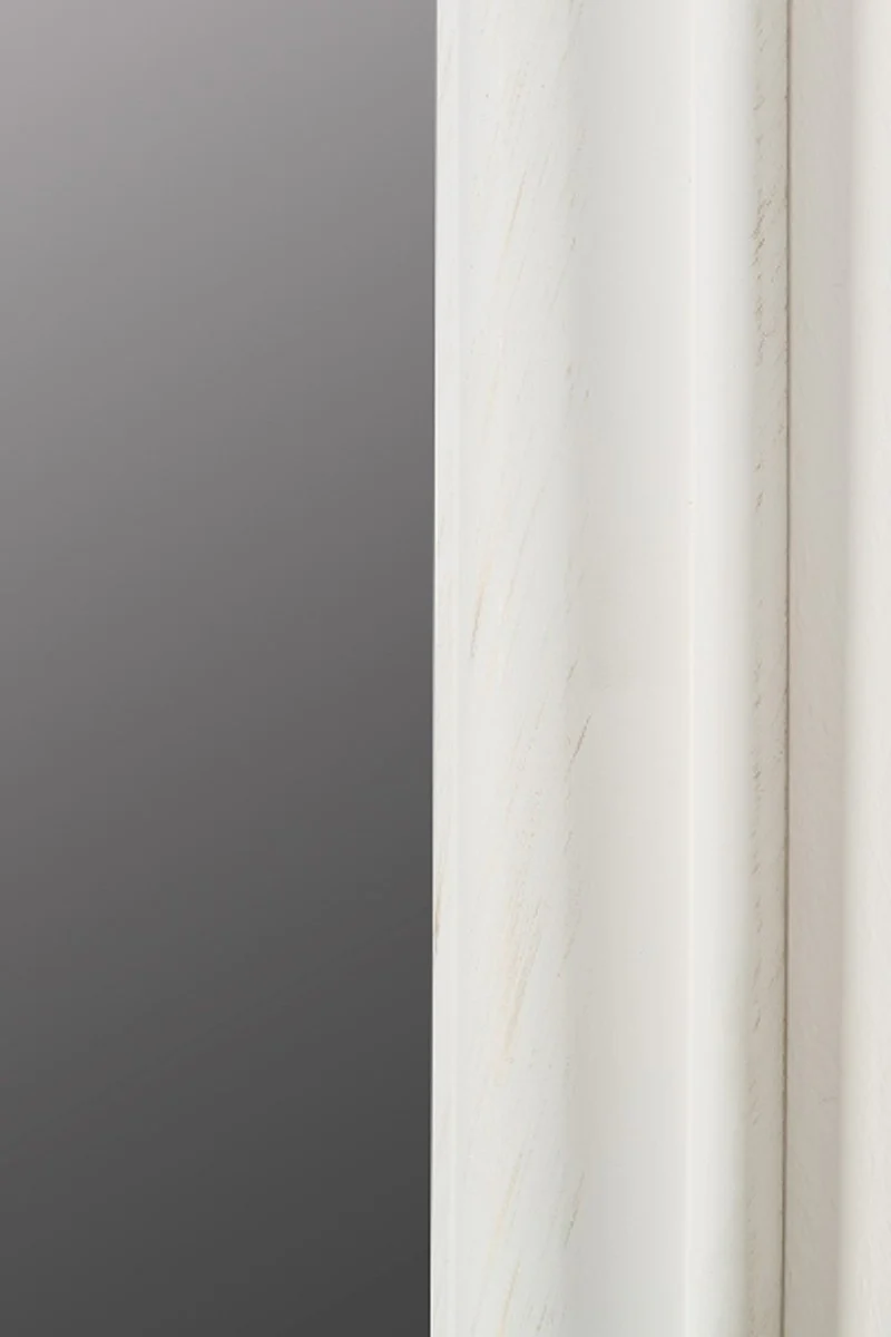 Country house style wall mirror antique white / gold 62 x H. 187 cm - handmade mirror with wooden frame