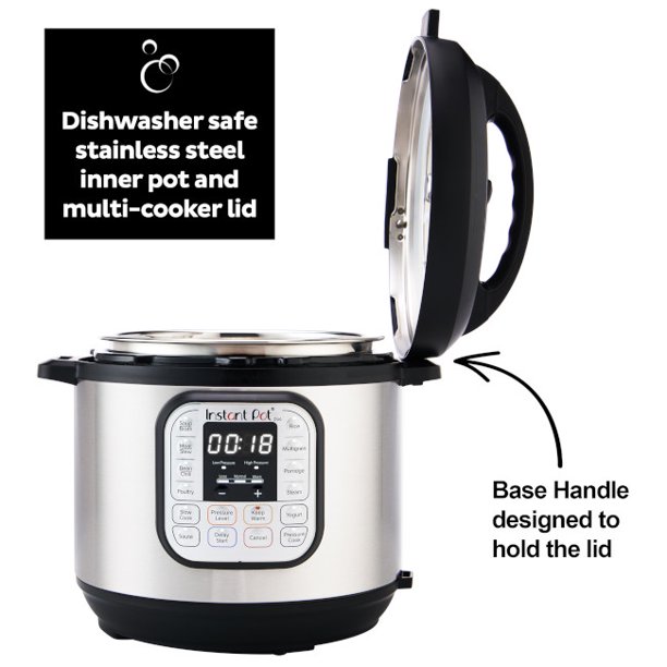 Instant Pot, 6-Quart Duo Electric Pressure Cooker, 7-in-1 Yogurt Maker, Food Steamer, Slow Cooker, Rice Cooker & More
