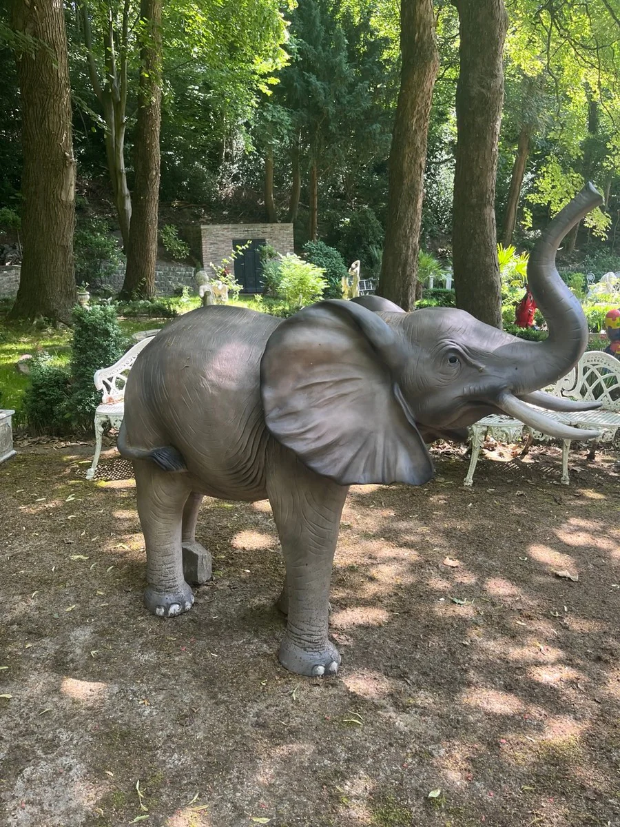 Luxury decorative sculpture XXL elephant – monumental elegance for inside and outside