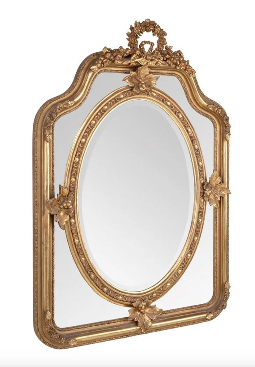 Baroque mirror gold 90 x H 120 cm - wall mirror antique style living room furniture