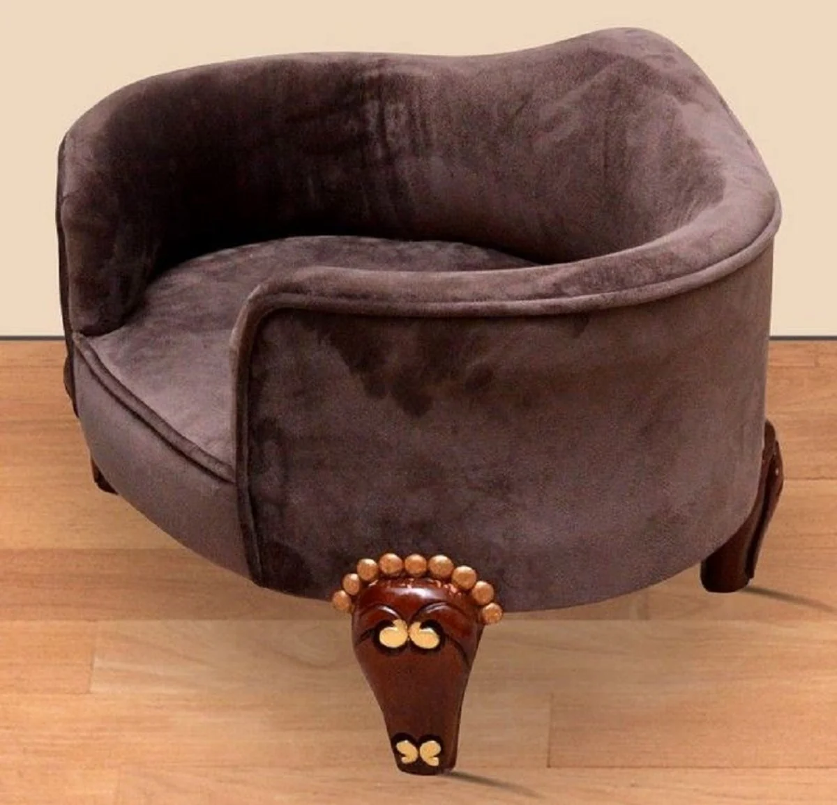 Baroque dog bed royal brown / brown / gold - Baroque dog furniture - Baroque animal furniture - Magnificent animal furniture in the Baroque style