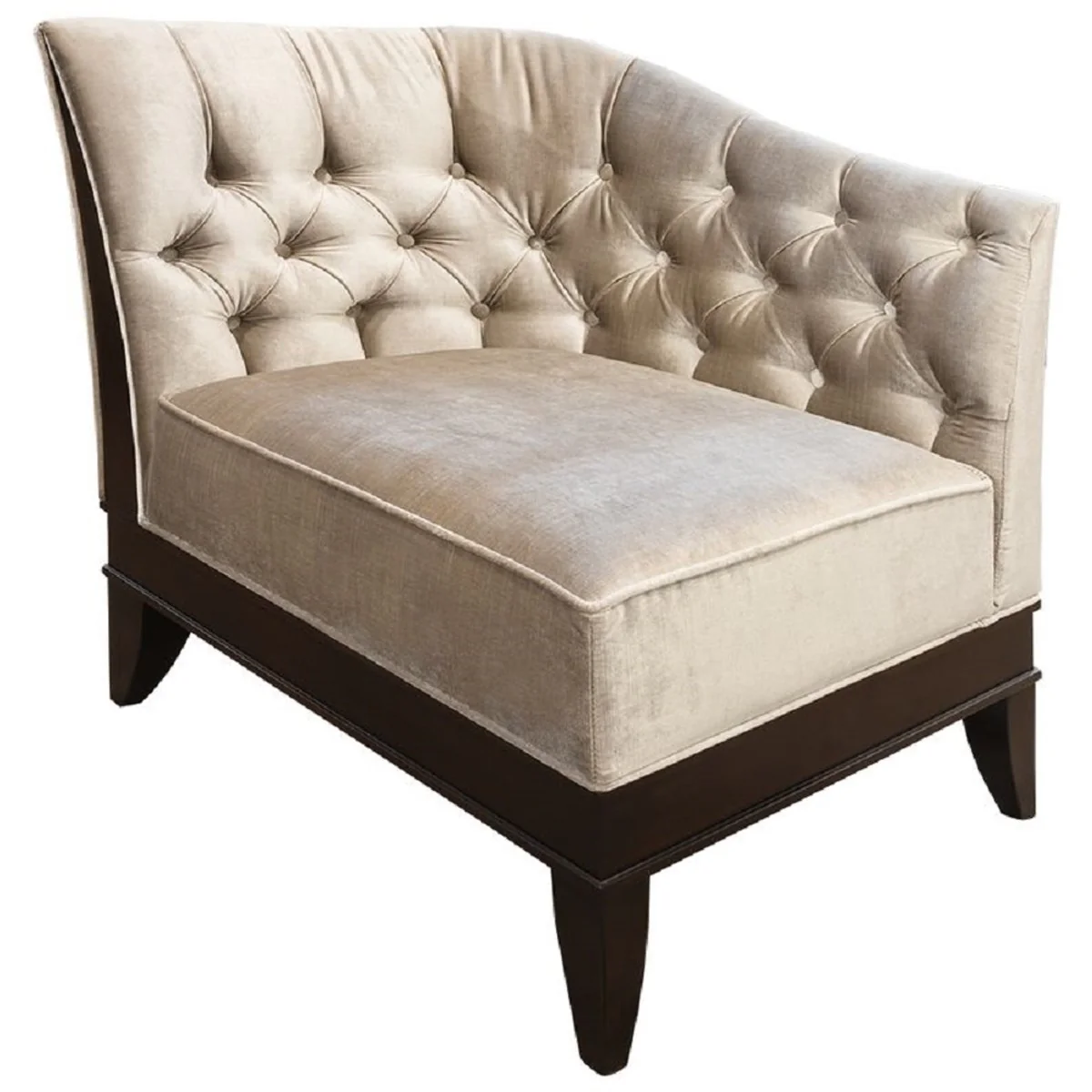 Luxury living room armchair silver gray / dark brown 87 x 69.5 x H. 84 cm - Neoclassical armchair with elegant velor fabric - Living room furniture in neoclassical style