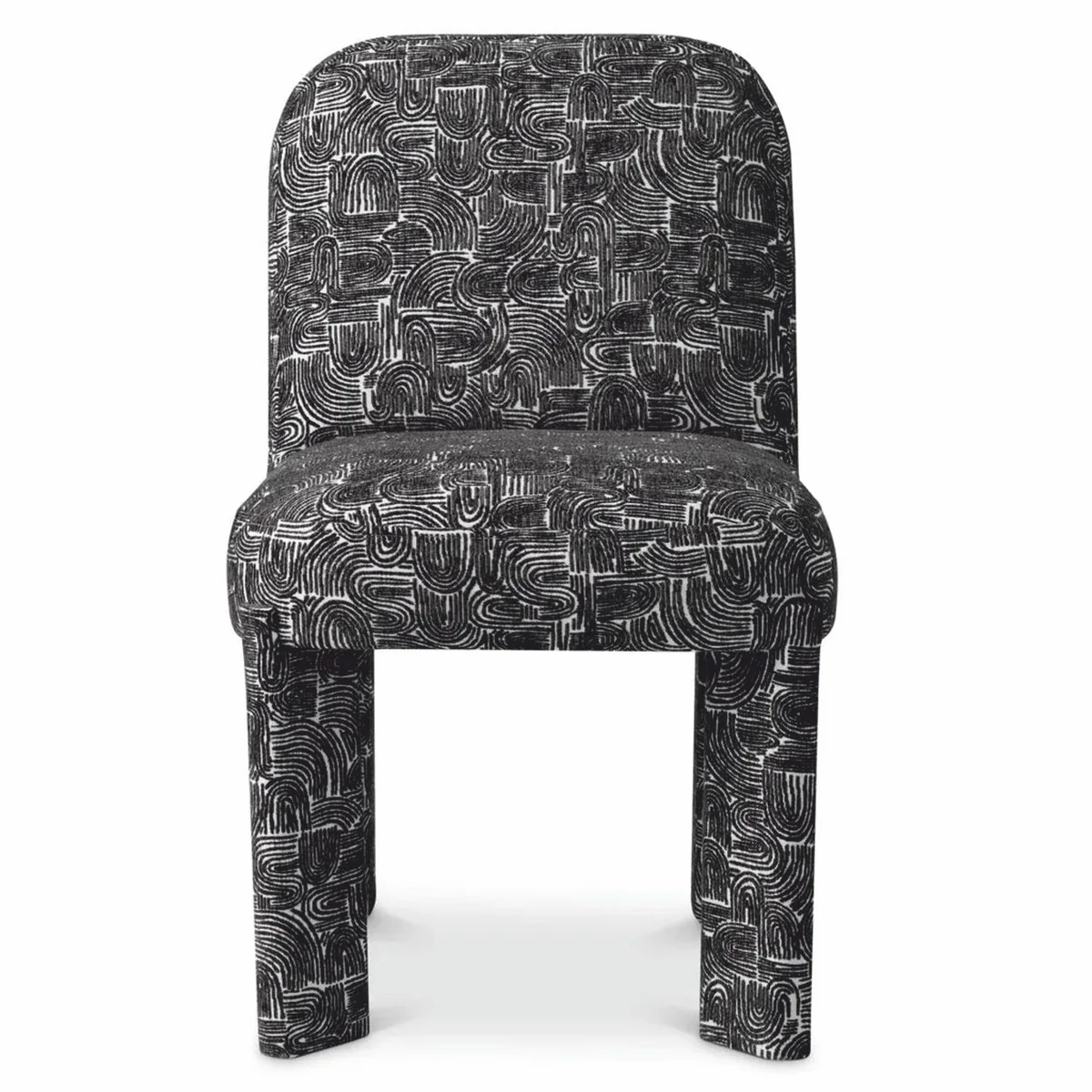 Luxury dining room chair black / white H. 84.5 cm - Dining room furniture