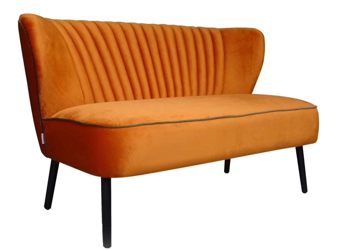 Luxury living room sofa orange 129 x 75 x H. 73.5 cm - designer furniture