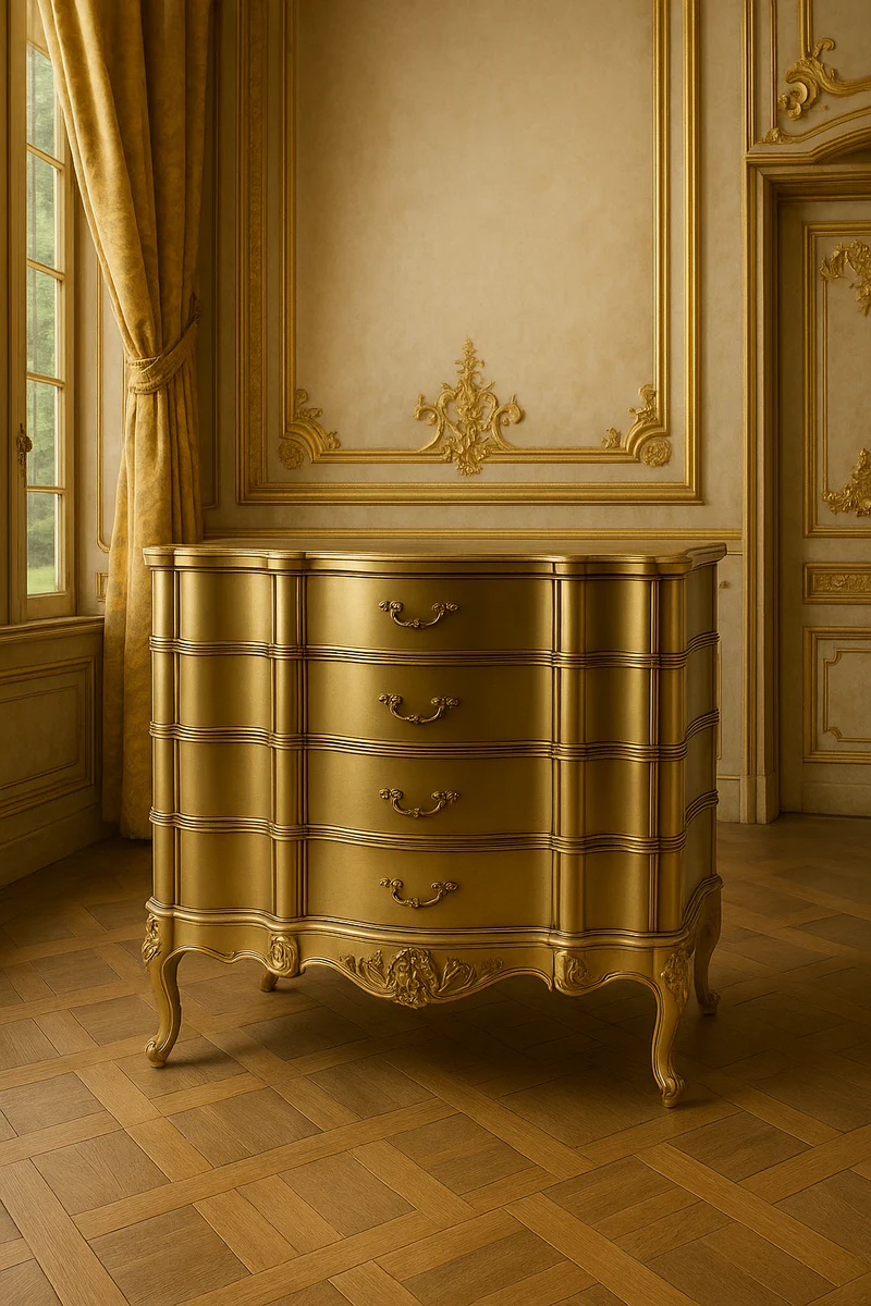 Luxury Baroque chest of drawers with 4 drawers gold 107 cm - Baroque furniture