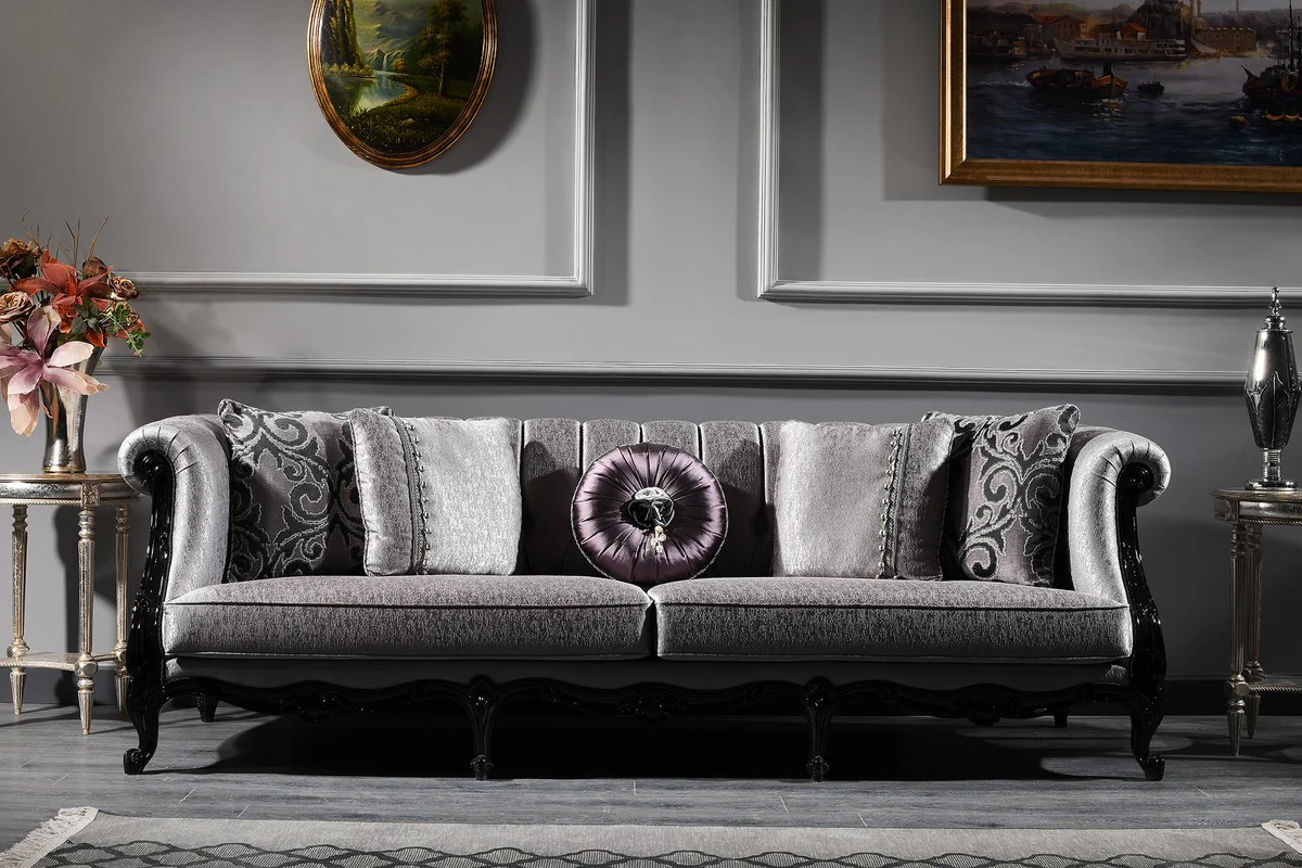 Luxury Baroque Living Room Set - 2 Sofas & 2 Armchairs & 1 Coffee Table - Living Room Furniture in Baroque Style - Noble & Magnificent - Luxury Quality - Made in Italy