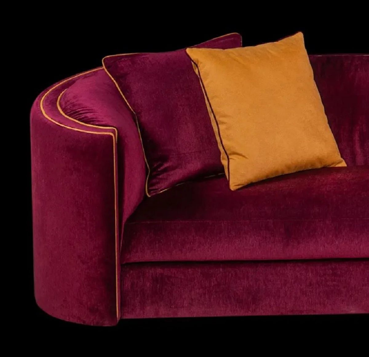 Luxury sofa purple / orange 275 x 89 x H. 75 cm - living room sofa - hotel sofa - living room furniture - living room furniture - hotel furniture - luxury furniture - luxury furniture