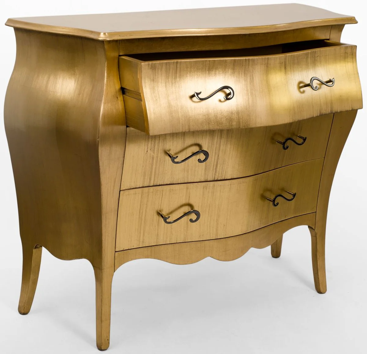 Luxury Baroque chest of drawers gold - Handcrafted solid wood chest of drawers with 3 drawers - Luxury furniture in the Baroque style - Baroque furniture - Baroque furnishings - Noble & magnificent