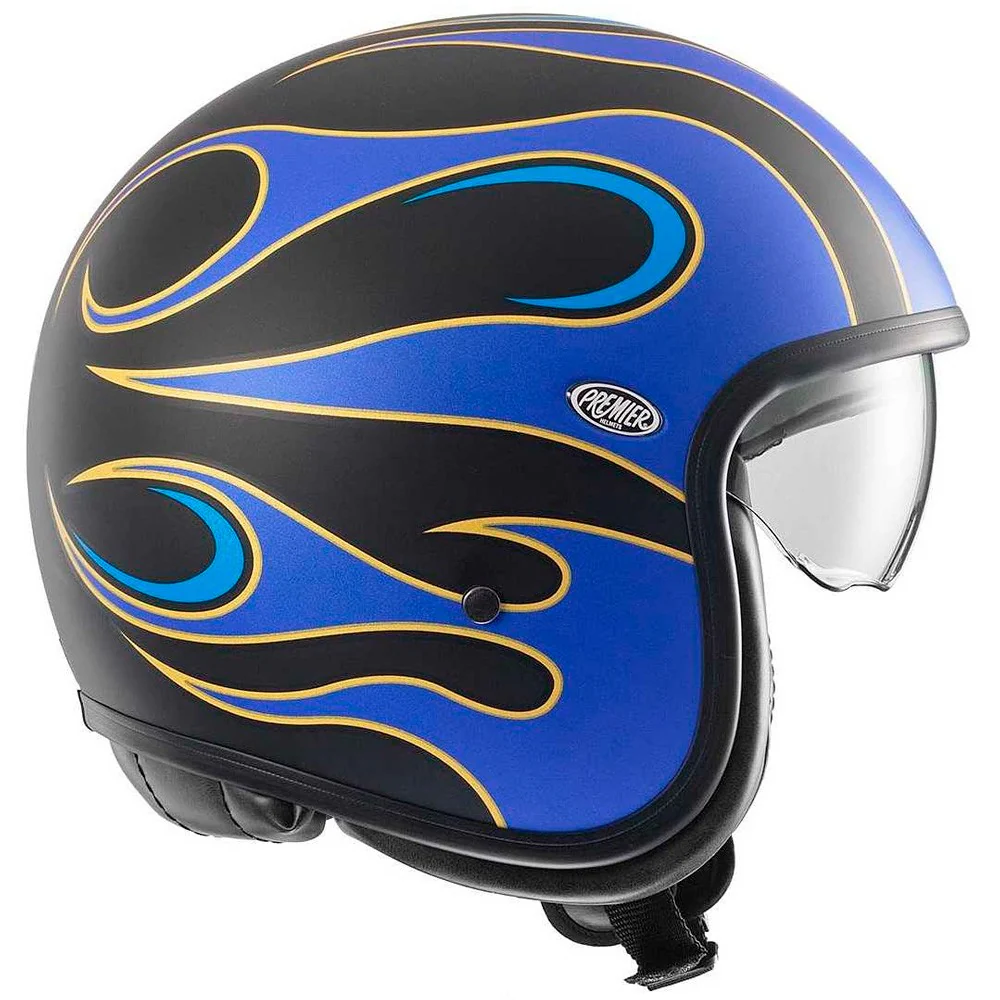 CASCO JET PREMIER VINTAGE FR 12 AZUL / NEGRO