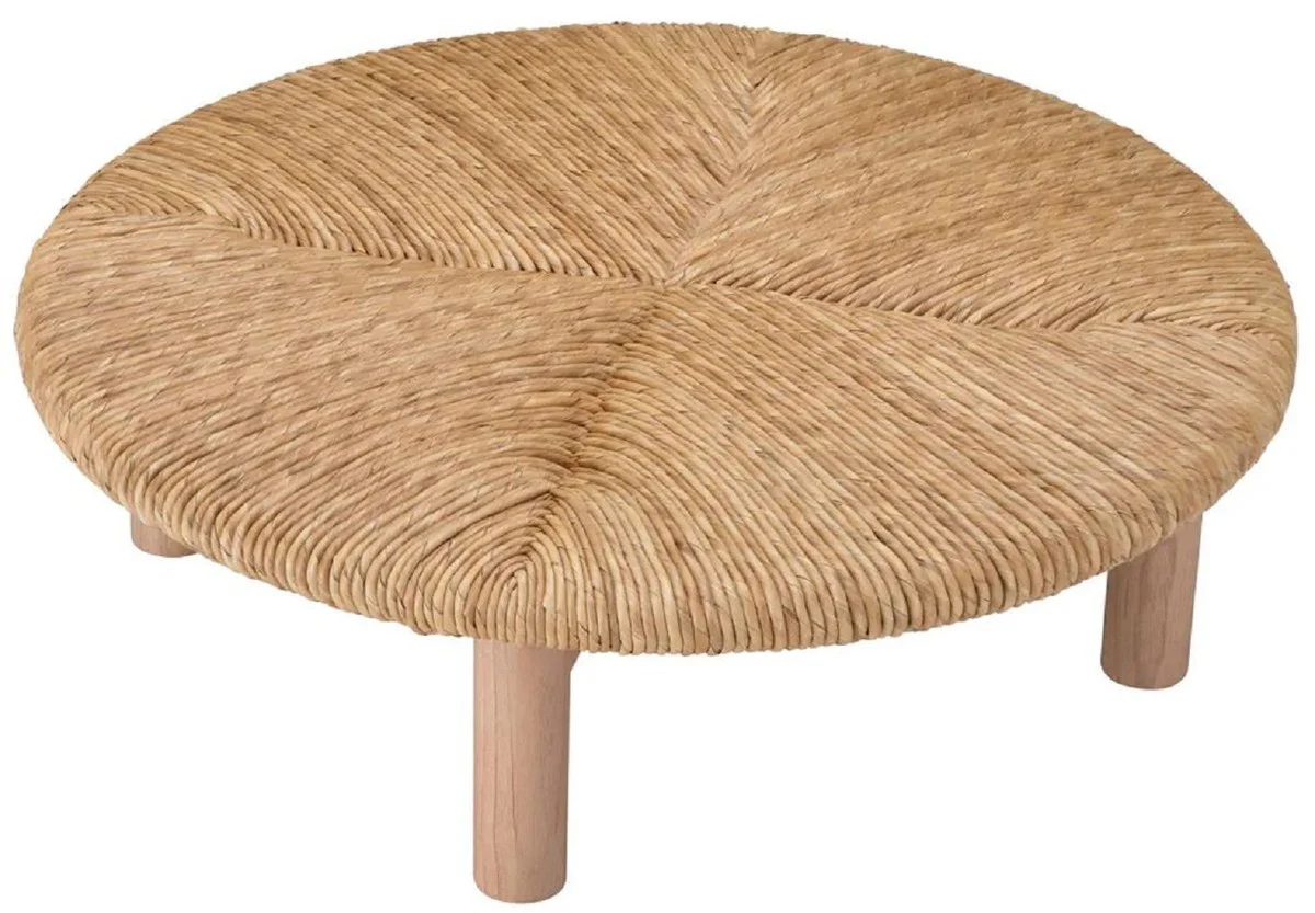Luxury coffee table natural color Ø 100 x H. 30.5 cm - Round living room table - Living room furniture - Luxury furniture - Luxury furnishings
